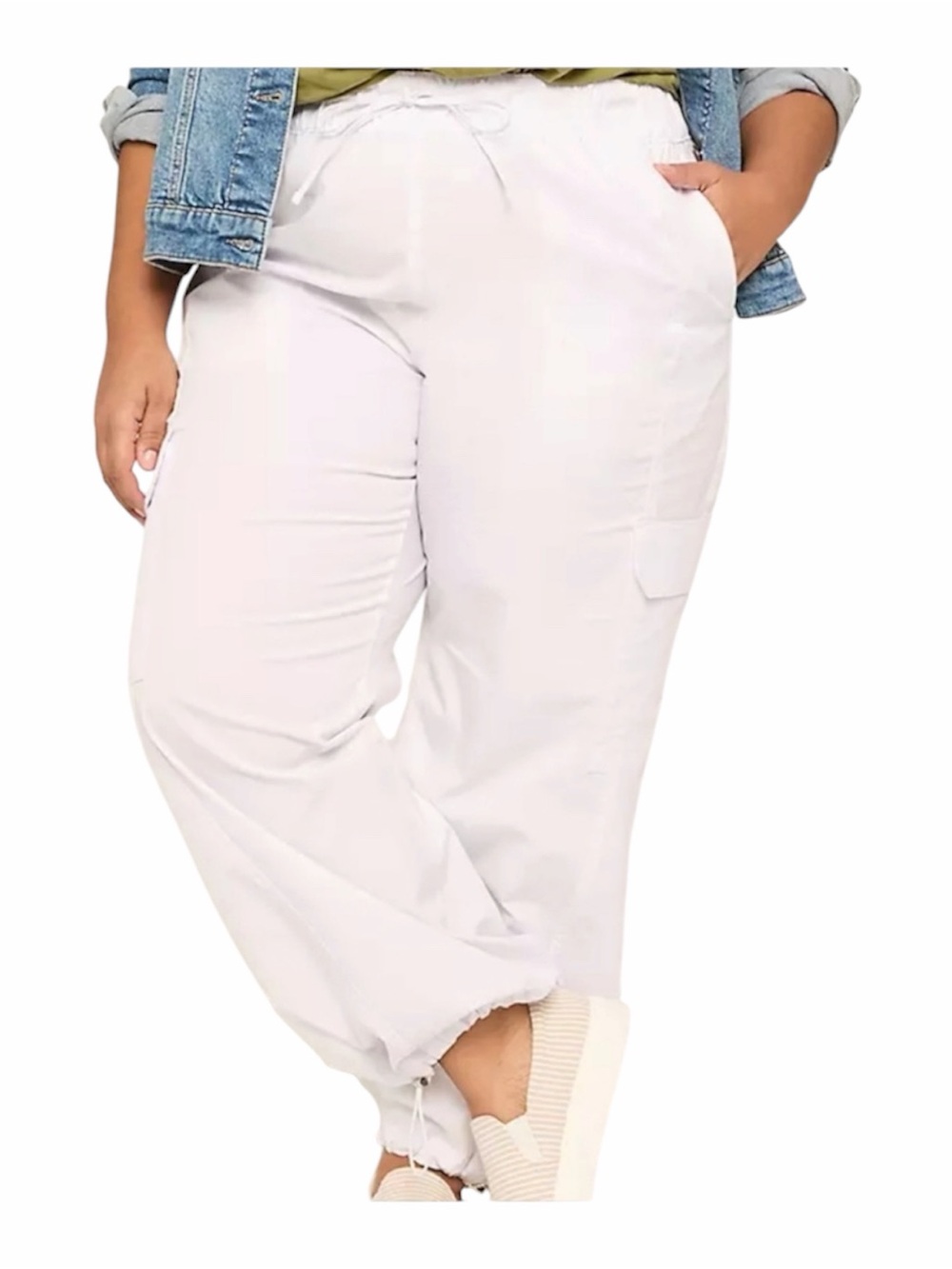 Lane Bryant Cargo Parachute Pants - Elastic Waist & Drawstring. Size 20